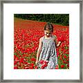 In A Sea Of Poppies Framed Print