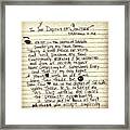In The Depths Of Solitude By Tupac Framed Print