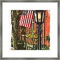 In The German Village No. 3 - Scene On An Evening Walk - Columbus, Oh Framed Print