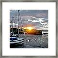 In The Rays Of The Setting Sun. Framed Print