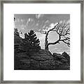 In Time There Is Motion Black And White Framed Print