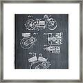 Indian Motorcycle Patent 1943 Chalk Framed Print