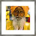 Indian Old Man Framed Print
