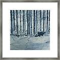 Indigo Forest Framed Print