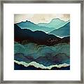 Indigo Mountains Framed Print