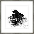 Inked Piano Framed Print