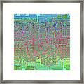Intel 4004 Cpu 4 Bit Central Processing Unit Cpu Computer Chip Integrated Circuit Mask, Abstract 5 Framed Print