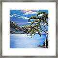 Island Night Glow Framed Print