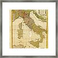 Italia Antique 1790 Italy  Map Framed Print