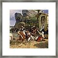 Italian Brigands Surprised By Papal Troops Framed Print