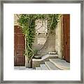 Italian Courtyard- Brindisi Framed Print
