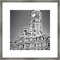 It's Five O'clock In Philly Bw Framed Print
