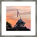 Iwo Jima Memorial Sunrise Framed Print