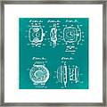 J B Kislinger Watch Patent 1933 Green Framed Print