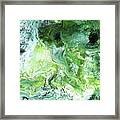 Jade- Abstract Art By Linda Woods Framed Print