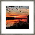 James River Fiery Sunset I Framed Print