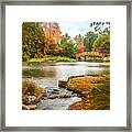 Japanese Garden Bridge Fall Framed Print