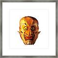 Japanese Mask Cutout Framed Print