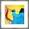 Jazzy Trumpet Player Framed Print