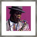 Jazz Saxophonist Framed Print