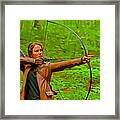 Jennifer Lawrence Digital Painting Framed Print