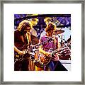 Jerry Garcia And Bob Weir - Grateful Dead  77 Framed Print