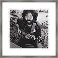 Jerry Garcia In The Park Framed Print