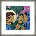 Jesus And The Women Of Jerusalem Framed Print