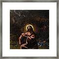 Jesus In Getsemane Framed Print