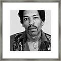 Jimi Hendrix Mug Shot Vertical Framed Print