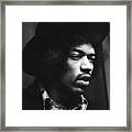 Jimi Hendrix Profile 1967 Framed Print