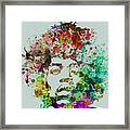 Jimmy Hendrix Watercolor Framed Print