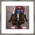 Jockey Jumping Framed Print