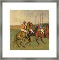 Jockeys And Race Horses Framed Print