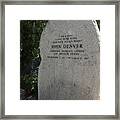 John Denver Sanctuary Marker Framed Print