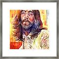 John Lennon Watercolor Framed Print