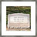 John Ringling Grave Site Framed Print