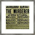 John Wilkes Booth Wanted Poster Framed Print