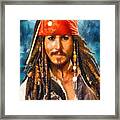 Johnny Depp As Jack Sparrow Framed Print