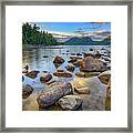 Jordan Pond And The Bubbles Framed Print