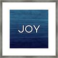 Joy Blue- Art By Linda Woods Framed Print