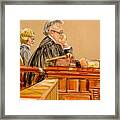 Judge And Witness Framed Print