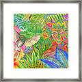 Jungle Spirits And Humming Bird Framed Print