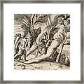 Jupiter And Juno Being Received In The Heavens By Ganymede And Hebe Framed Print