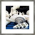 Just White Seashell 1 Framed Print