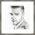 Justin Timberlake Drawing Framed Print