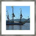 Kalmar Nyckel Sails The Hudson Framed Print