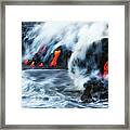 Kamokuna Lava Ocean Entry, 2016 Framed Print