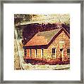 Kansas Old Stone Schoolhouse Framed Print