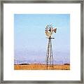 Kansas Windmills Framed Print